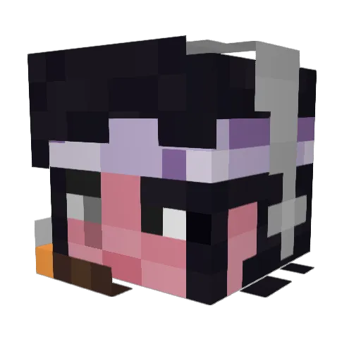 red4c_ Minecraft avatar head, 3D render