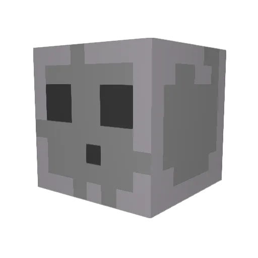 redChemist Minecraft avatar head, 3D render