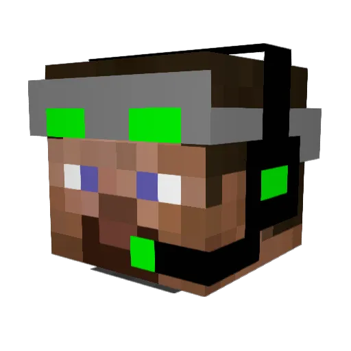 redFox_1 Minecraft avatar head, 3D render