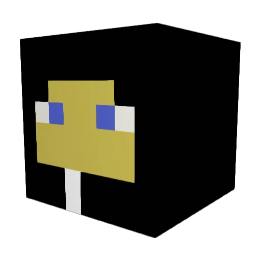 red_2_black_rose Minecraft avatar head, 3D render