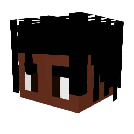 red__D Minecraft avatar head, 3D render