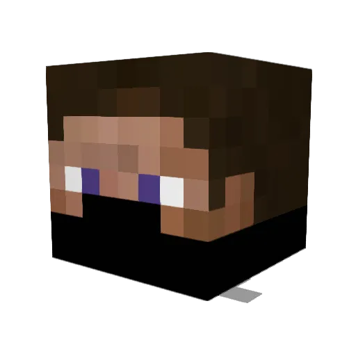 red_boots Minecraft avatar head, 3D render