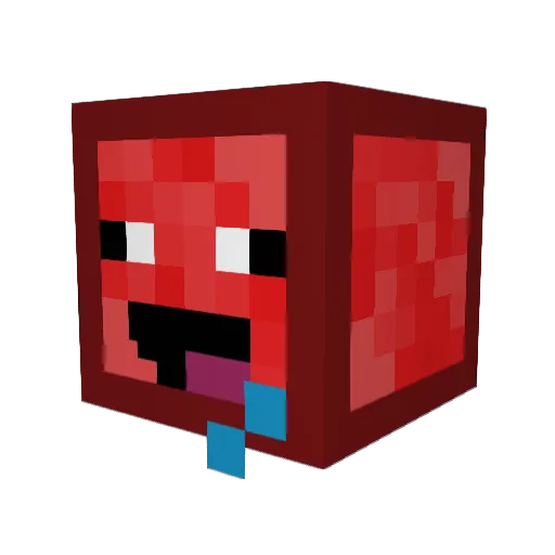 red_btw Minecraft avatar head, 3D render