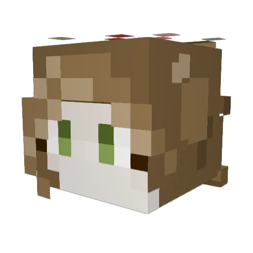 red_buckett_hat Minecraft avatar head, 3D render