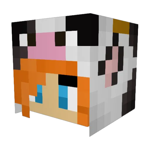 red_bull_ Minecraft avatar head, 3D render