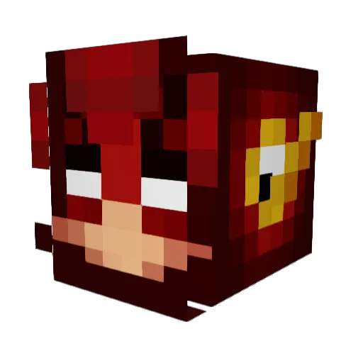 red_eyex Minecraft avatar head, 3D render