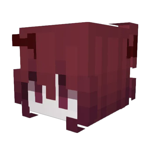 red_ghost_man Minecraft avatar head, 3D render
