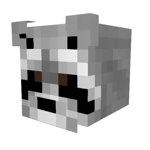 red_rainboots Minecraft avatar head, 3D render