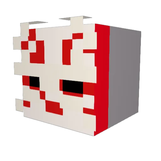 red_revolution Minecraft avatar head, 3D render