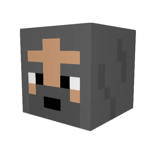 red_sauron Minecraft avatar head, 3D render