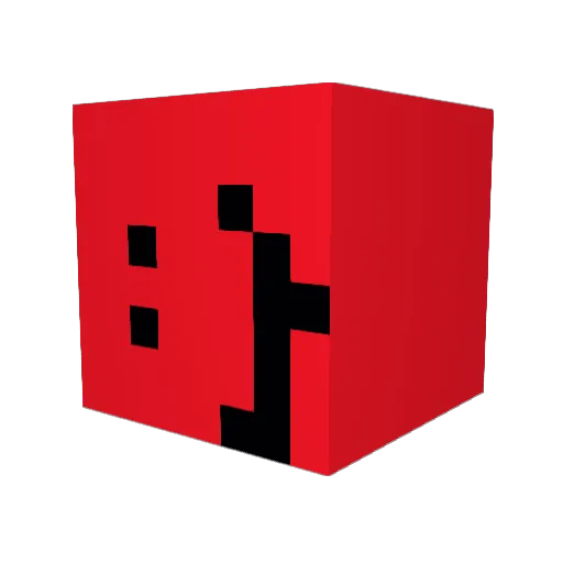 red_screen1 Minecraft avatar head, 3D render
