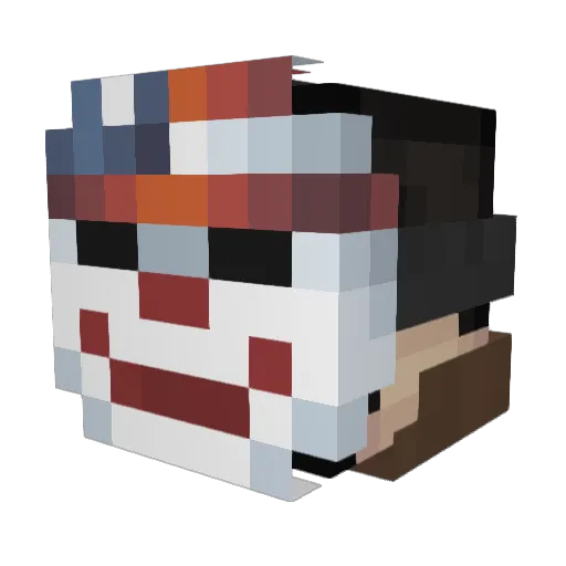 red_shy_guy Minecraft avatar head, 3D render