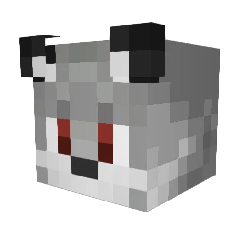 red_wolf_13 Minecraft avatar head, 3D render