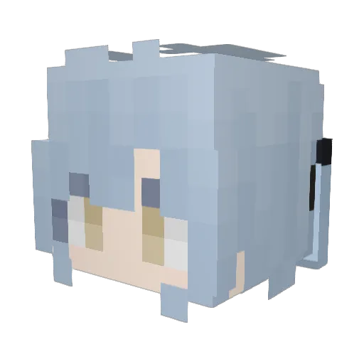 red_yio Minecraft avatar head, 3D render
