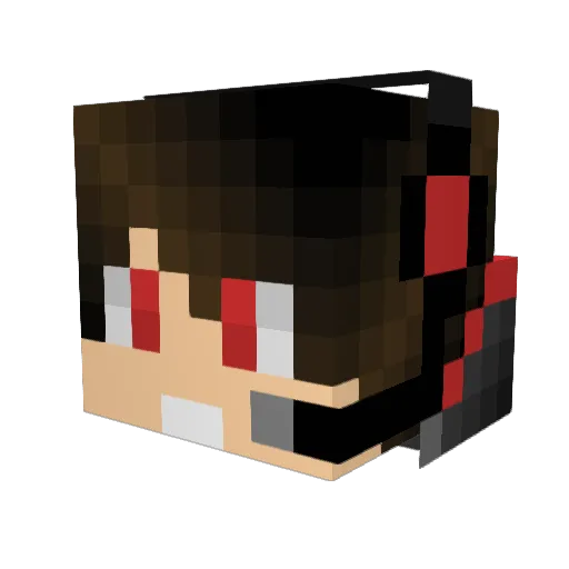 red_yo31 Minecraft avatar head, 3D render