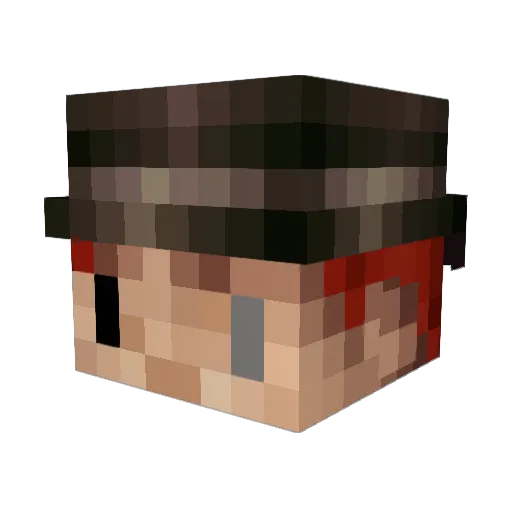 redakteur Minecraft avatar head, 3D render