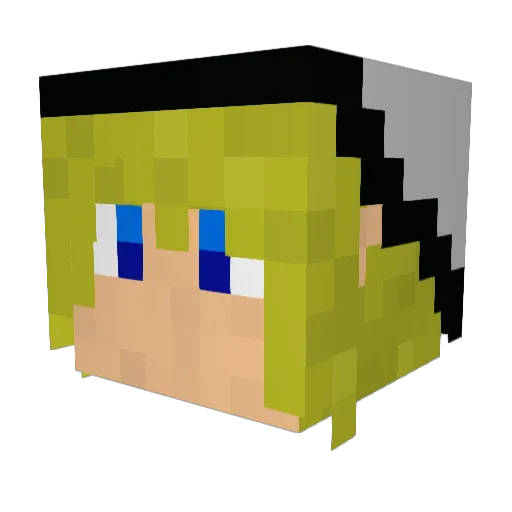 redamption Minecraft avatar head, 3D render