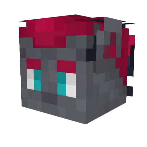 redapplefour Minecraft avatar head, 3D render