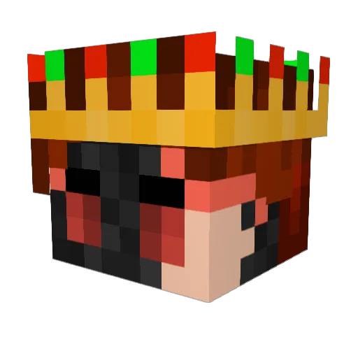 redappleman_ Minecraft avatar head, 3D render
