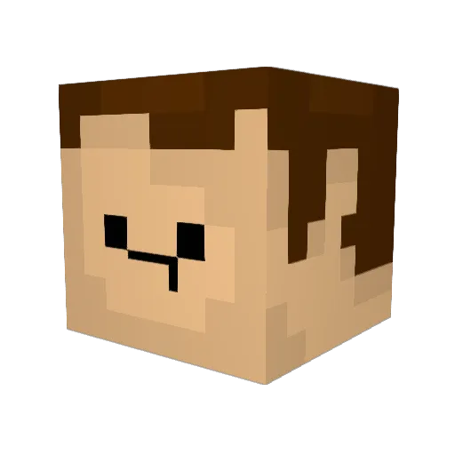 redavej Minecraft avatar head, 3D render