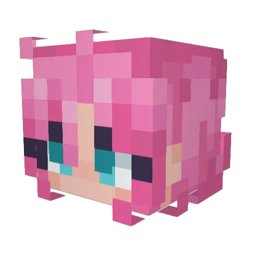 redbeanicecream Minecraft avatar head, 3D render