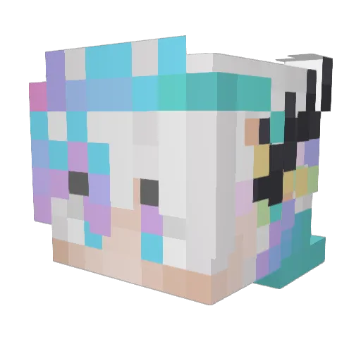 redbi15 Minecraft avatar head, 3D render