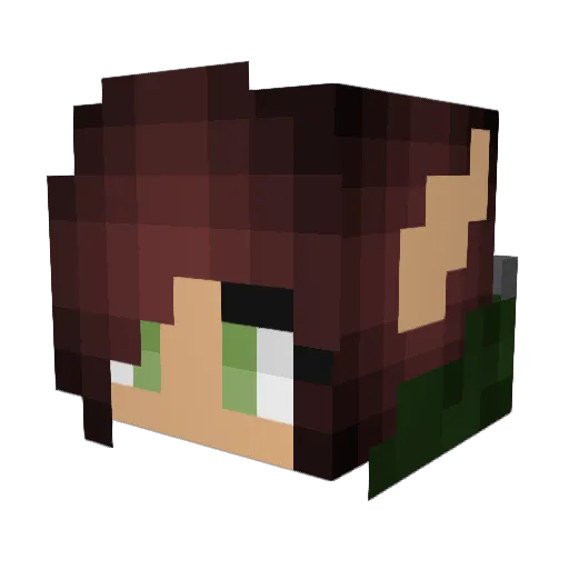 redbird3427 Minecraft avatar head, 3D render