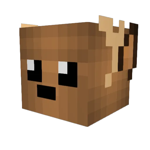 redbl0od Minecraft avatar head, 3D render