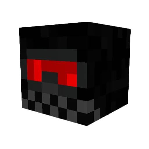 redblack281 Minecraft avatar head, 3D render