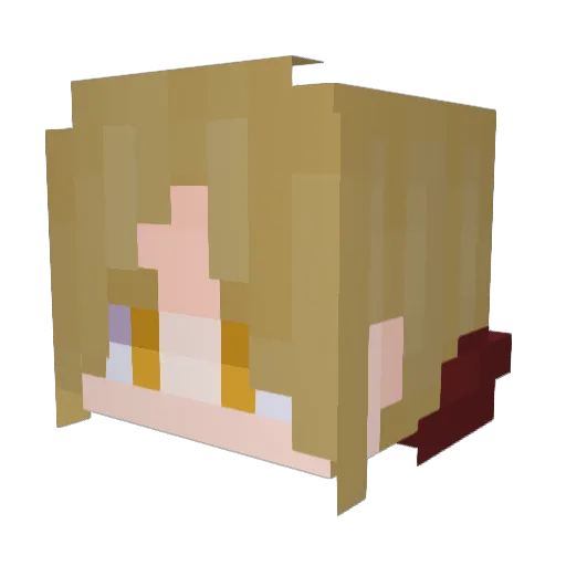 redblood12 Minecraft avatar head, 3D render
