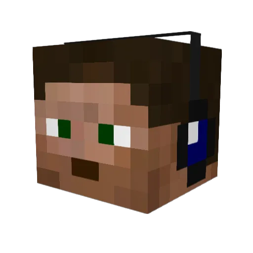 redbmxboy Minecraft avatar head, 3D render