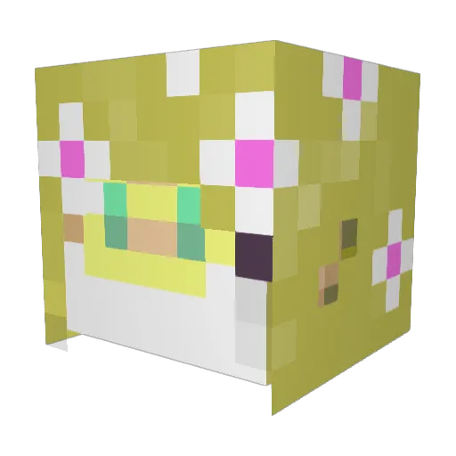 redbutterfly Minecraft avatar head, 3D render
