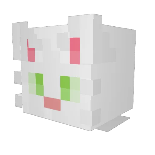 redcat7314 Minecraft avatar head, 3D render