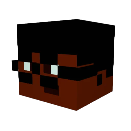 redcrazybird Minecraft avatar head, 3D render
