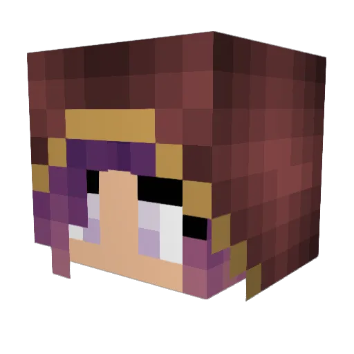 redcutiepie Minecraft avatar head, 3D render