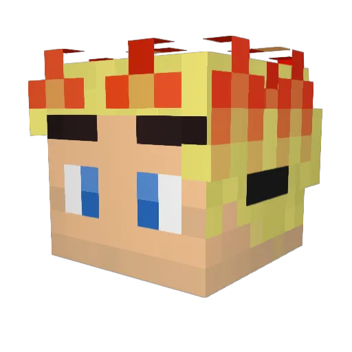 redd101 Minecraft avatar head, 3D render