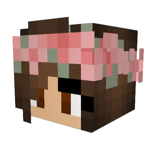 reddamask Minecraft avatar head, 3D render