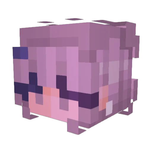 reddchar Minecraft avatar head, 3D render