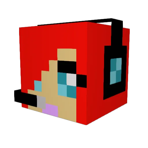 reddeadalex Minecraft avatar head, 3D render