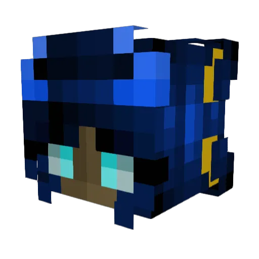 reddiamen Minecraft avatar head, 3D render