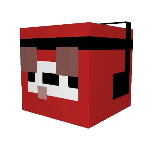 reddicle_ Minecraft avatar head, 3D render