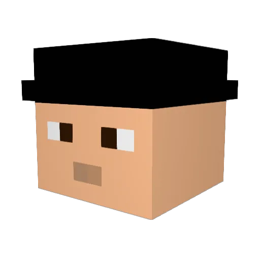 reddingater Minecraft avatar head, 3D render