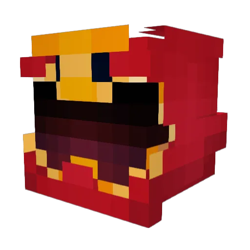 reddotaro Minecraft avatar head, 3D render