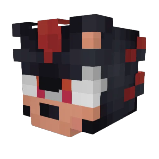 reddpilled Minecraft avatar head, 3D render