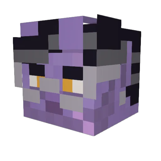 reddraptor Minecraft avatar head, 3D render