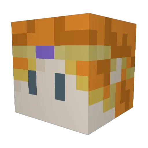 reddtape Minecraft avatar head, 3D render
