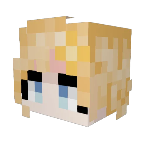 reddykor Minecraft avatar head, 3D render