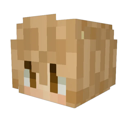 reddytK Minecraft avatar head, 3D render
