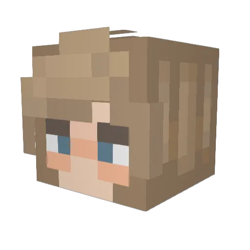redeX1101 Minecraft avatar head, 3D render