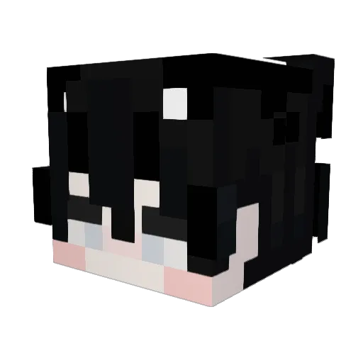 redefiined Minecraft avatar head, 3D render